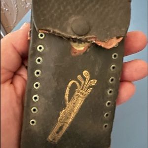 Antique 1901 golf card holder.
